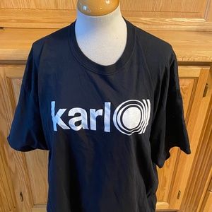 NWOT Men's Karl Black 2XL Crew Neck Tee Short Sleeve T-Shirt Classic Fit Casual